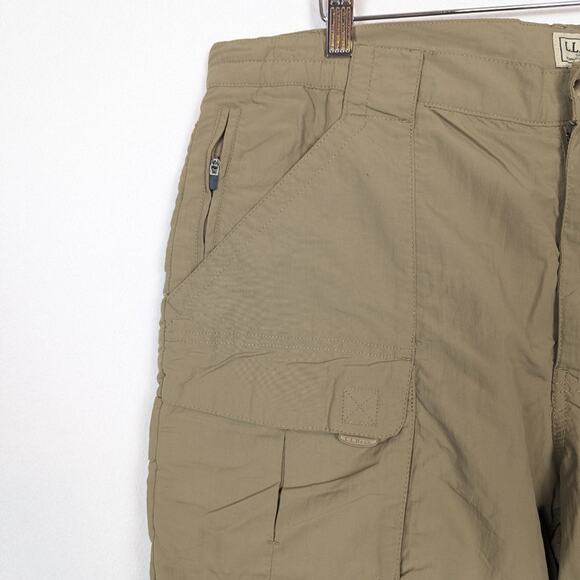 L.L. Bean Mens Shorts Vintage Tan Khaki Outdoor Cargo Shorts Size L - Picture 4 of 7